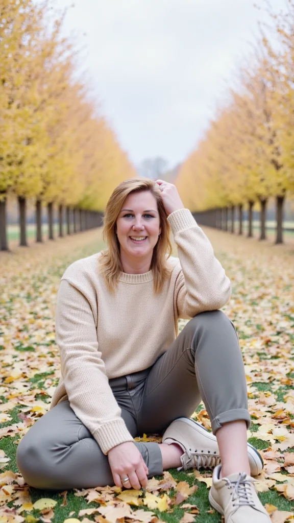 Allette van Bruggen buiten in het park