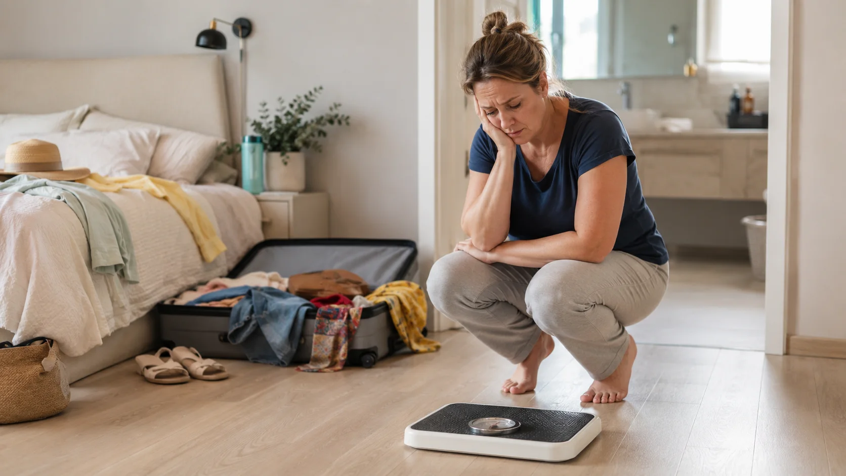 Waarom je na je vakantie beter niet meteen op de weegschaal kunt staan